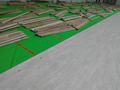 體育館運(yùn)動木地板場地施工工藝圖 體育館運(yùn)動木地板場地施工工藝圖