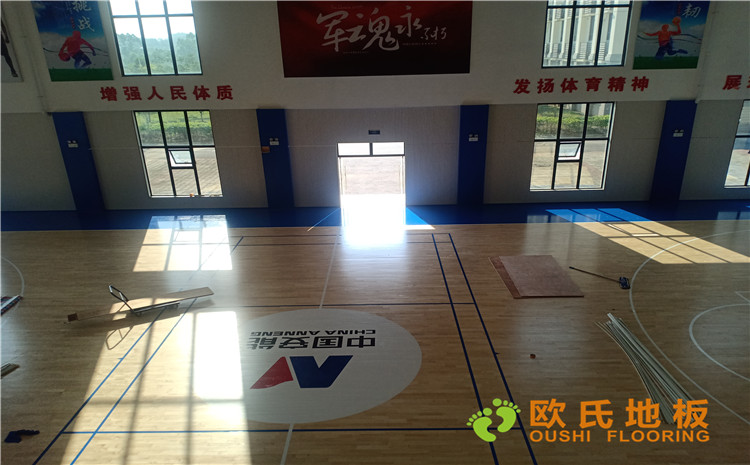 廣西安能籃球館木地板項目案例