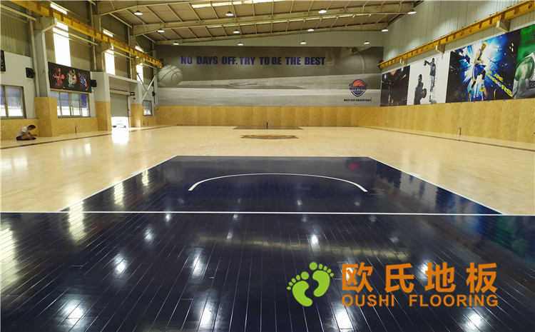 江蘇昆山市博瑞祥汽車公司籃球館木地板案例