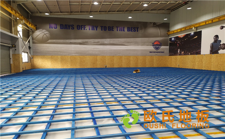 江蘇昆山市博瑞祥汽車公司籃球館木地板案例