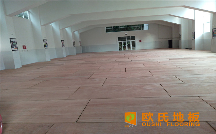 云南省紅河州個舊市綠春小學體育館木地板案例-歐氏運動木地板