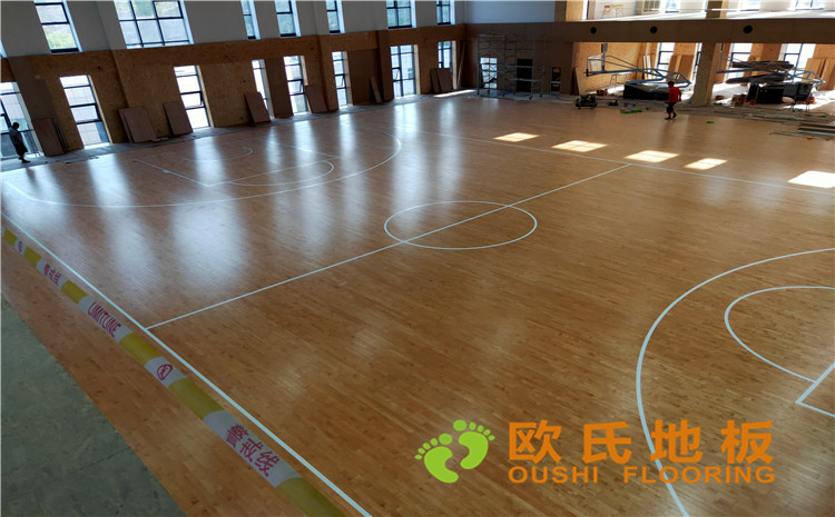 陜西榆林神木張冢峁煤礦公司體育館木地板項目-歐氏運動木地板