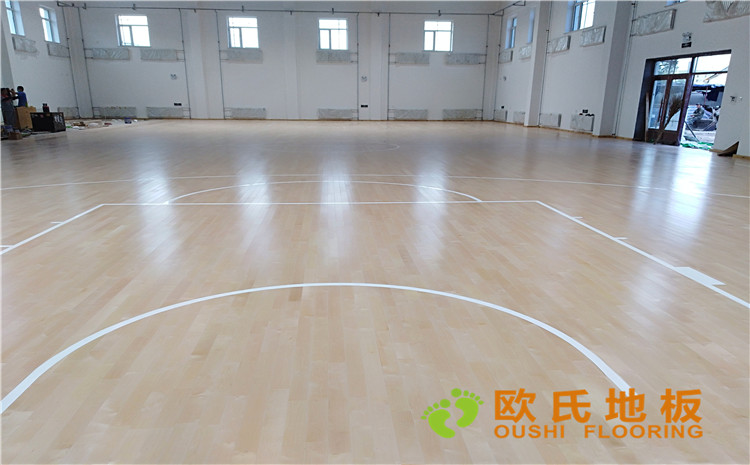 佳木斯市同江消防隊籃球館木地板案例-歐氏運動木地板