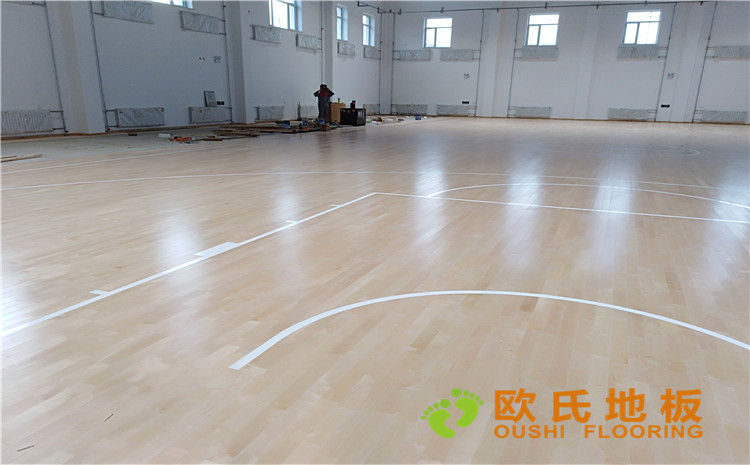 佳木斯市同江消防隊籃球館木地板案例-歐氏運動木地板