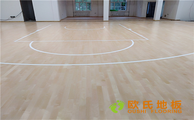 佳木斯市同江消防隊籃球館木地板案例-歐氏運動木地板