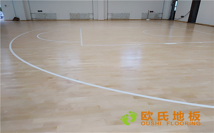 佳木斯市同江消防隊籃球館木地板案例-歐氏運動木地板
