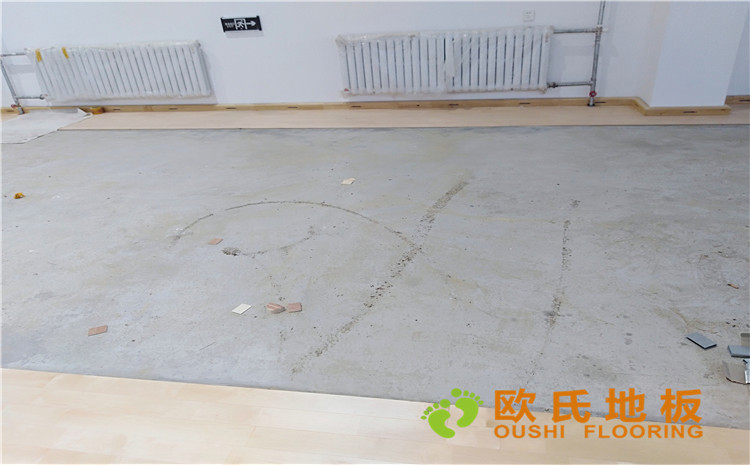 佳木斯市同江消防隊籃球館木地板案例-歐氏運動木地板